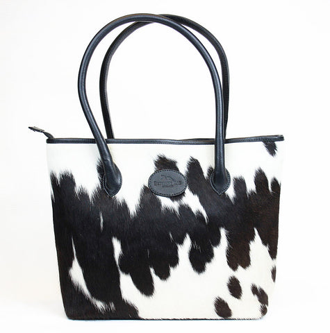The Upton Cowhide Handbag - Black