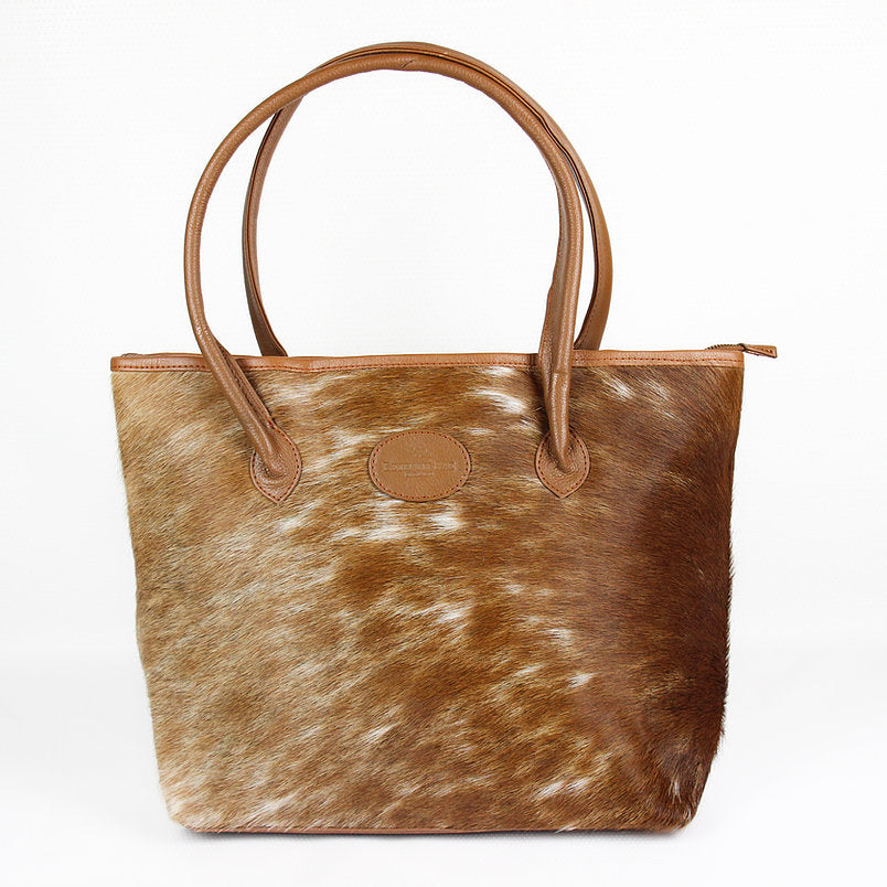 The Upton Cowhide Handbag - Caramel